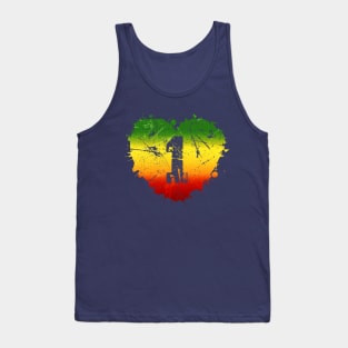 Jamaica One Love Reggae Caribbean Music Pride Flag Tank Top